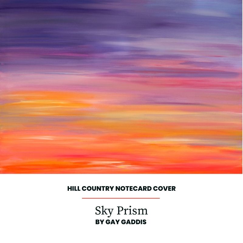 Hill Country Paintings Notecard Collection 5 Sky Prism Notecard Product Shot
